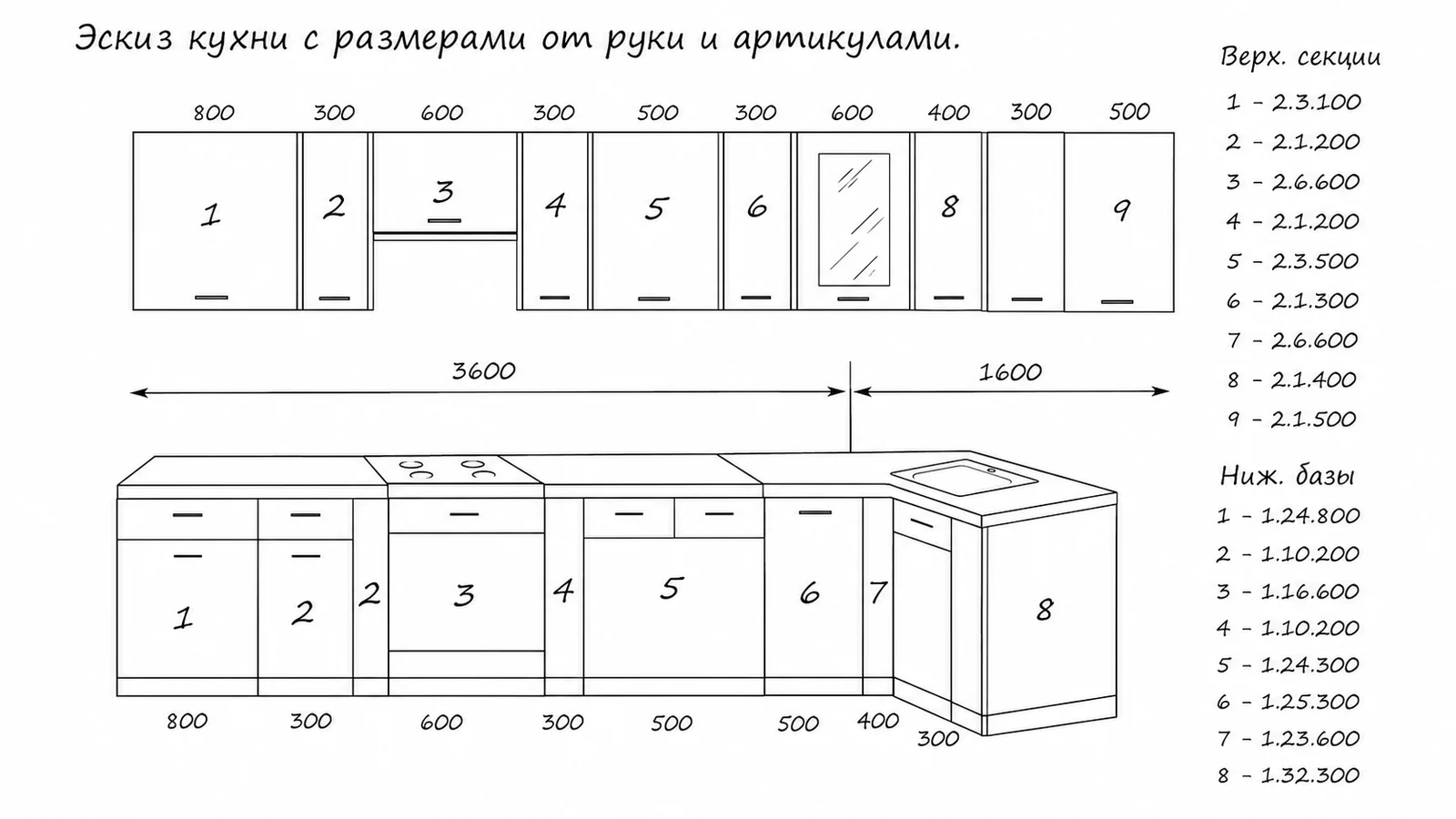 Проектный эскиз — Кухня «Кантри Люкс»