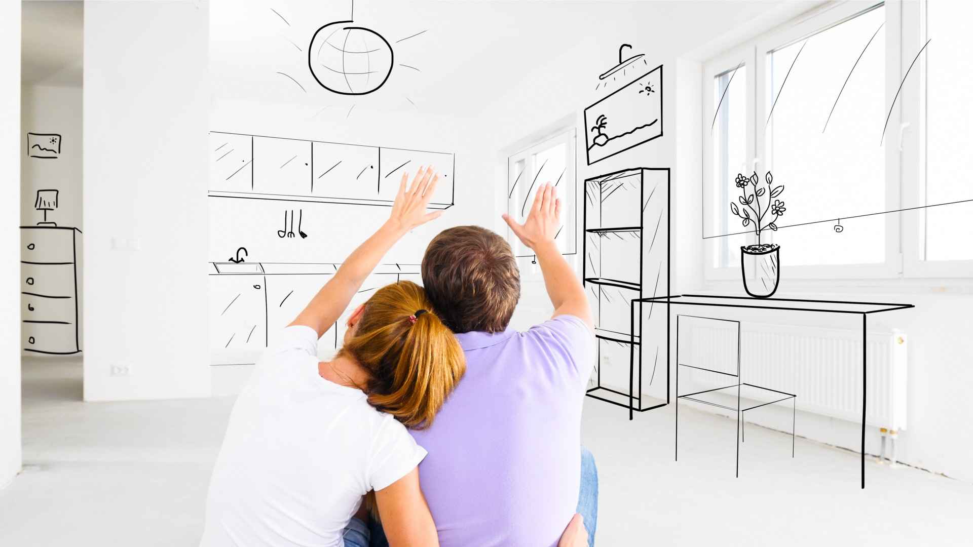 Визуализация кухни семейной пары